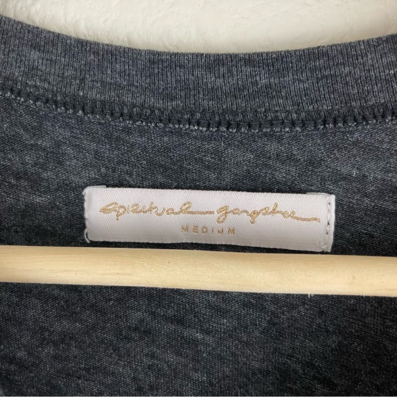 !SOLD! SPIRITUAL GANGSTER Heathered Dark Grey Logo Varsity Soft Muscle Tee Tank - Picture 8 of 10